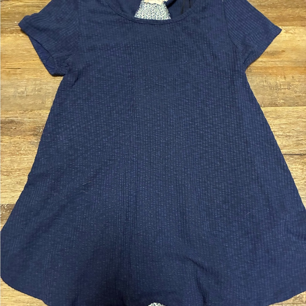 Altar'd State Navy Blue Top Back Has Corset Lace Up Back
